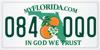 FL license plate 0840QO