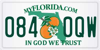 FL license plate 0840QW