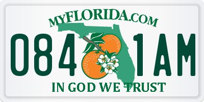 FL license plate 0841AM