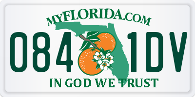 FL license plate 0841DV