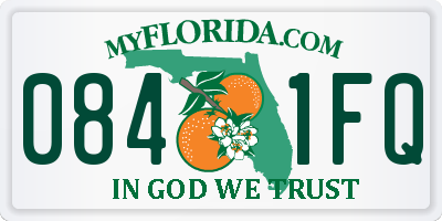 FL license plate 0841FQ