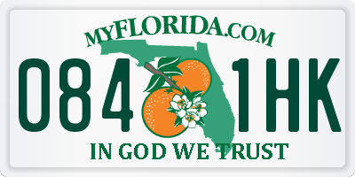 FL license plate 0841HK