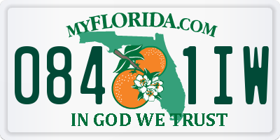 FL license plate 0841IW