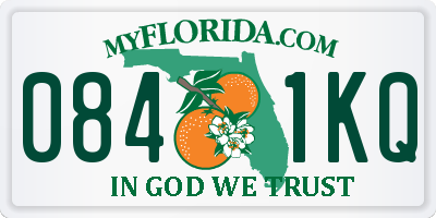 FL license plate 0841KQ