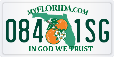 FL license plate 0841SG
