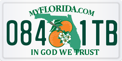 FL license plate 0841TB