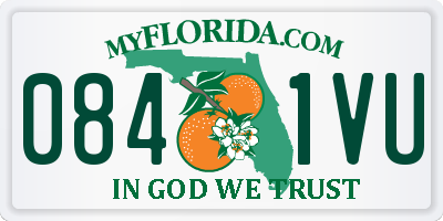 FL license plate 0841VU