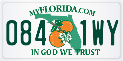 FL license plate 0841WY