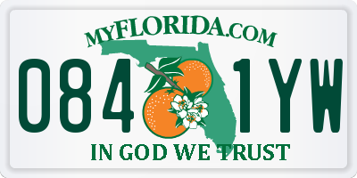 FL license plate 0841YW