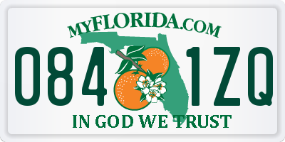 FL license plate 0841ZQ