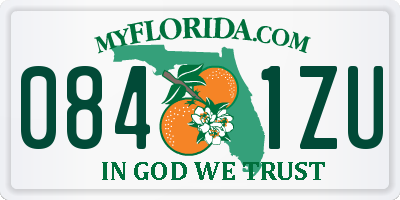 FL license plate 0841ZU