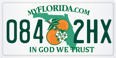 FL license plate 0842HX