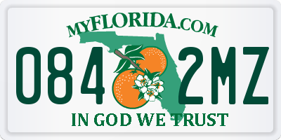 FL license plate 0842MZ