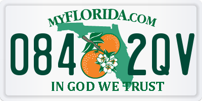 FL license plate 0842QV