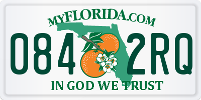 FL license plate 0842RQ