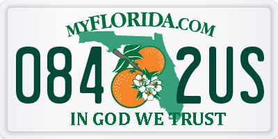 FL license plate 0842US