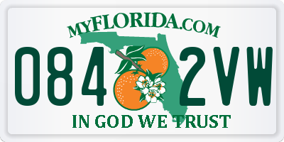 FL license plate 0842VW