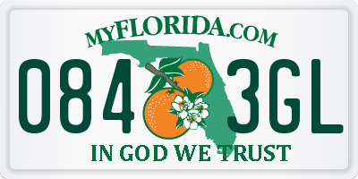 FL license plate 0843GL