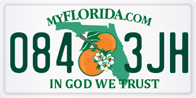 FL license plate 0843JH