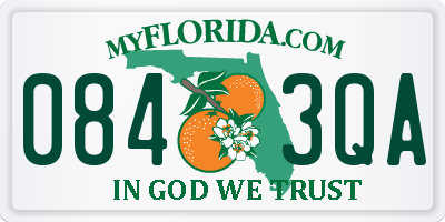FL license plate 0843QA