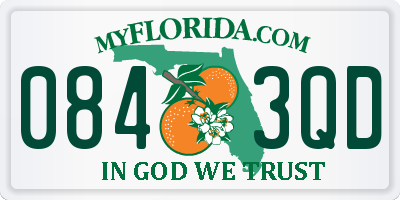FL license plate 0843QD