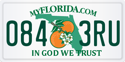 FL license plate 0843RU