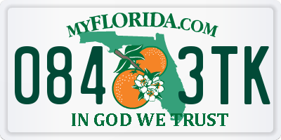 FL license plate 0843TK