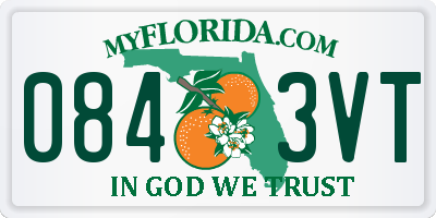 FL license plate 0843VT