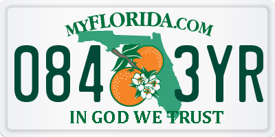 FL license plate 0843YR