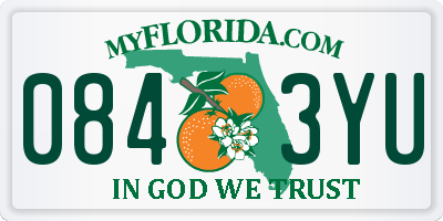 FL license plate 0843YU
