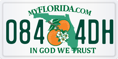 FL license plate 0844DH
