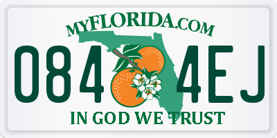 FL license plate 0844EJ