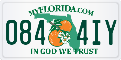 FL license plate 0844IY
