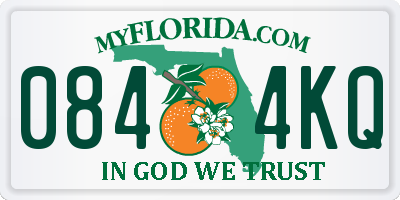 FL license plate 0844KQ