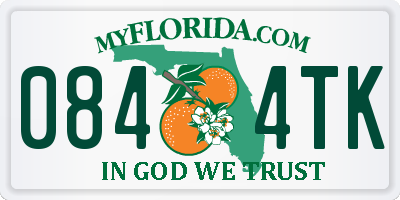 FL license plate 0844TK