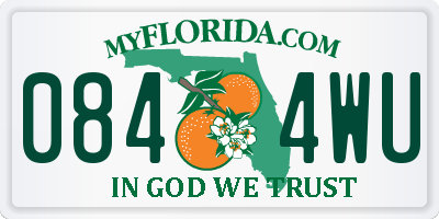 FL license plate 0844WU