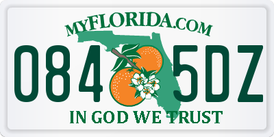FL license plate 0845DZ