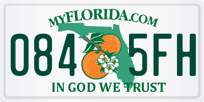 FL license plate 0845FH