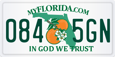 FL license plate 0845GN