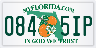 FL license plate 0845IP