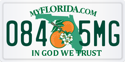 FL license plate 0845MG