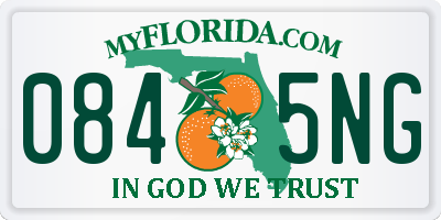 FL license plate 0845NG