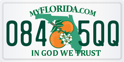 FL license plate 0845QQ
