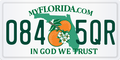 FL license plate 0845QR