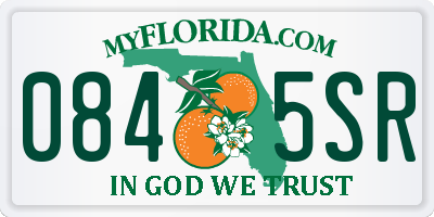 FL license plate 0845SR