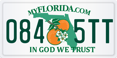 FL license plate 0845TT