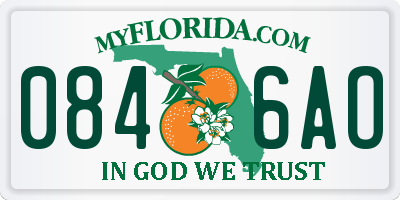 FL license plate 0846AO
