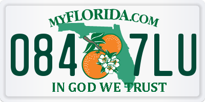 FL license plate 0847LU