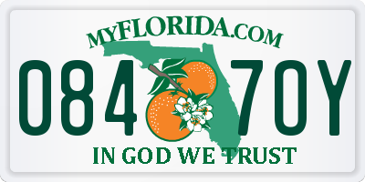 FL license plate 0847OY