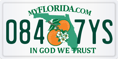 FL license plate 0847YS